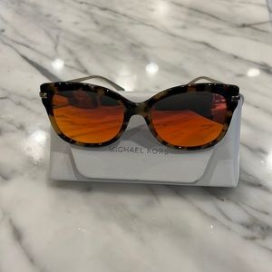 Michael Kors, Lia Cat-Eye Sunglasses with Red Mirror lens